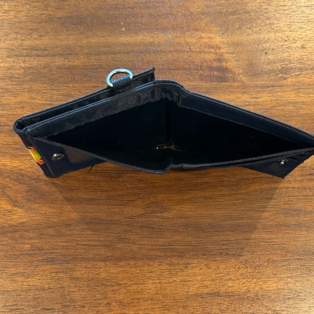 Black Wallet with Flames